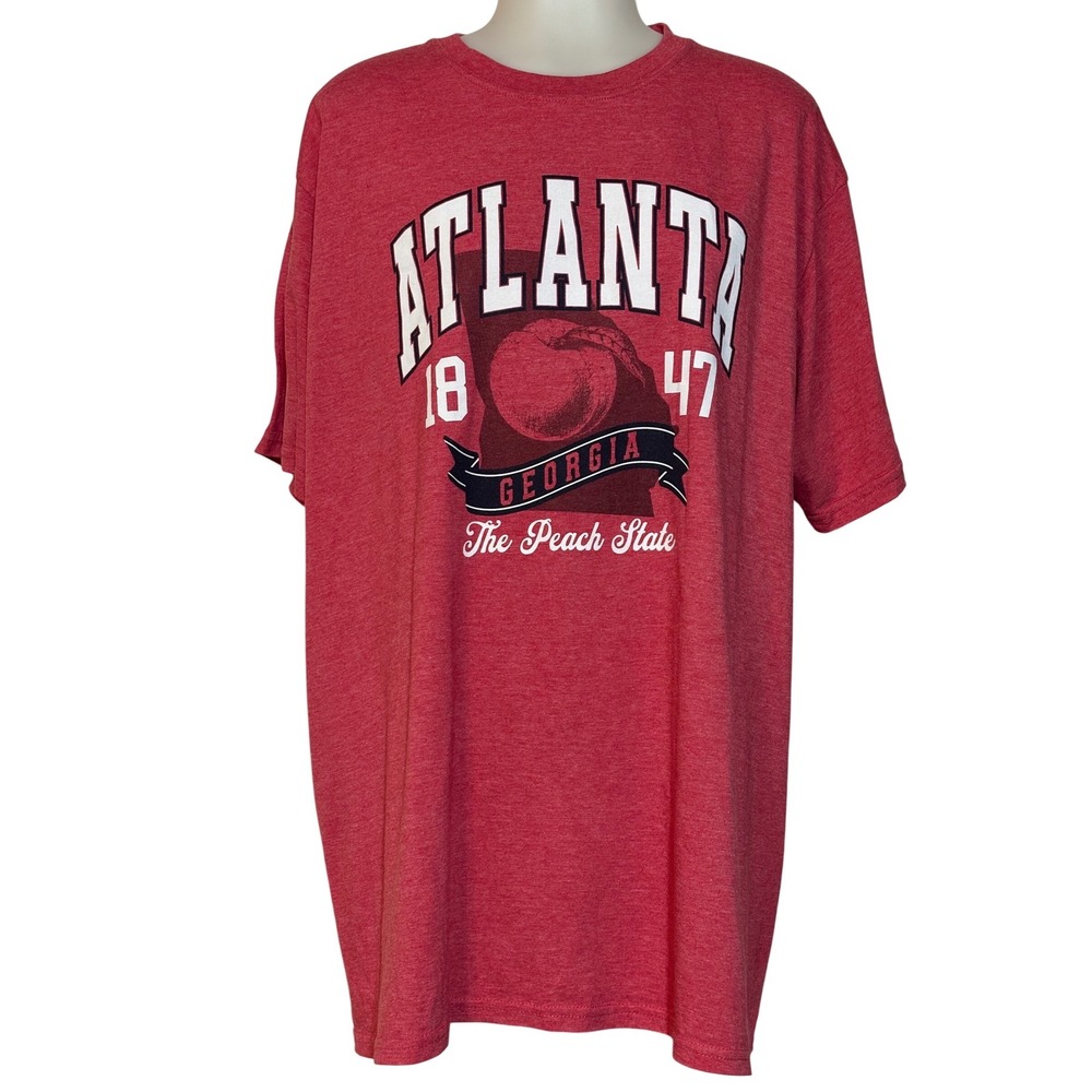 Point‎ Atlanta Georgia T-Shirt Mens XL Red Good Peach State Graphic Tee preowned